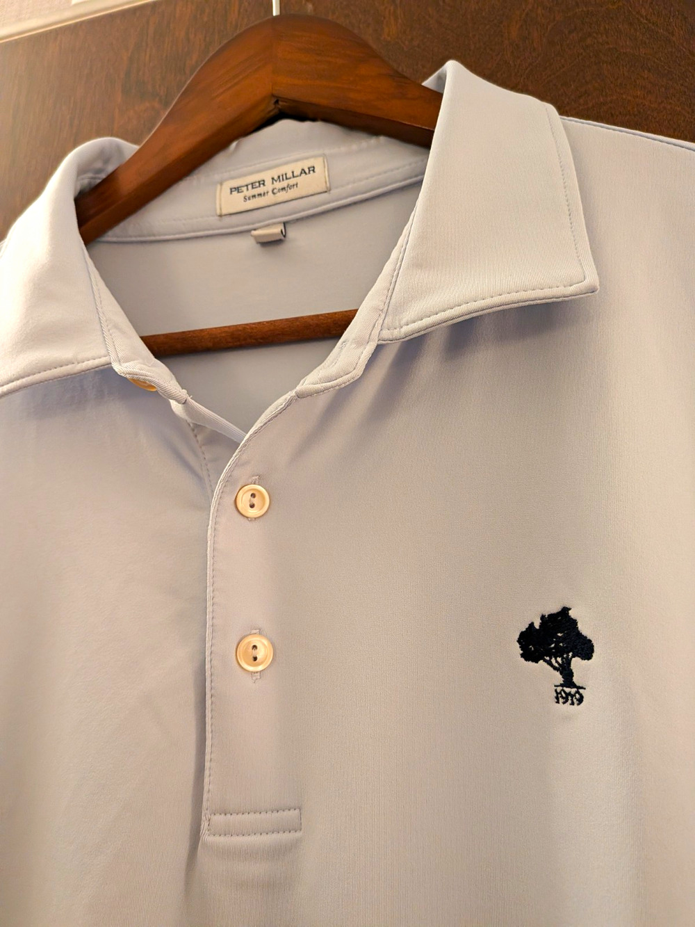 Peter Millar Summer Comfort Polo Shirt Mens XL Light Blue Short Sleeve Stretch